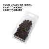 100 Pack Resealable Bags, 6.2x10.2 Inch Clear Flat Bottom Stand Up Pouch Bag with Handle, Reusable Zipper Lock Food Storage Bags for Packaging Treat, Candy, Snack, Spices, Herbs & Pet Food view 3