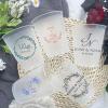 100pcs Personalized Frosted Wedding Cups Disposable Custom Frosted Wedding Personalized Shatterproof Modern Wedding Party Bridal Shower Cups (10 oz) view 1