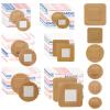 120PCS Breathable Stretch Fabric Adhesive Bandages Variety Pack 6 Sizes Round Oval Square Small Area Flexible Coverage for Face Finger Nose Toe Minor Cuts Scrapes view 1