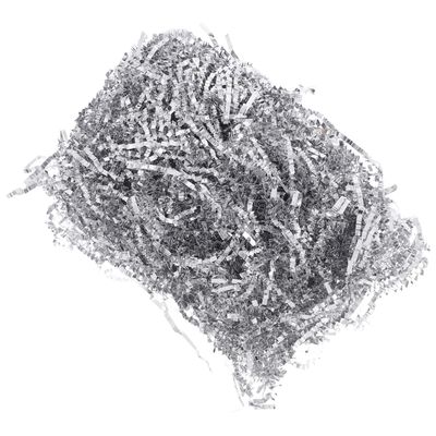 DOITOOL Raffia Crinkle Cut Shredded Paper Filler 100g Double-Sided Silver Tissue Paper for Box Stuffing and Wedding Bouquet Packaging