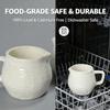 dingdaer Small Creamer Pitcher 5.8 oz, Classic Fine Porcelain Milk Pitcher with Handle, 2 Pack Mini Gravy Boat, for Coffee, Milk, Sauces, Salad dip, A top choice for fine restaurant dishes view 4