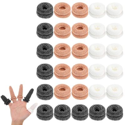 30Pcs Reusable Cotton Finger Protectors & Bandages - Elastic, Breathable Finger Cots for Wound Care, Skin Cracking, Joint Pain Relief, Thumb Sprains | Ideal for Working, Sports, Gardening (Multicolor)