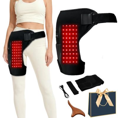 2026 Upgrade Hip Brace Red Light for Pain in Menopausal Women, /Thigh//Back Electric Heating Pad with 3 Heat Levels, Confidently, Men's and ' (Massage)