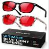 Vbewo 2 Packs Professional Sleep Glasses with 99.9% Blue Light Blocking view 1