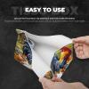 NALCKA Farm Rooster Chickens Long Tissue Box Cover Leather Tissue Bag with Snap Button Opening for Home Office Desk view 2