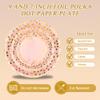 100 Pcs Pink and Gold Paper Plates and Napkins Party Supplies,Serves 25 Guests Pink Gold Plates and Napkins,Disposable Paper Tableware Set for Birthday Wedding Bridal Shower Baby Shower Decorations view 3