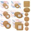 120PCS Breathable Stretch Fabric Adhesive Bandages Variety Pack 6 Sizes Round Oval Square Small Area Coverage for Face Finger Nose Toe Minor Cuts Scrapes view 1