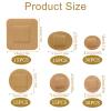 120PCS Breathable Stretch Fabric Adhesive Bandages Variety Pack 6 Sizes Round Oval Square Small Area Coverage for Face Finger Nose Toe Minor Cuts Scrapes view 2
