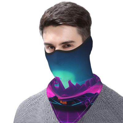 FHEDVBN Retrowave pictures Ski Mask UPF 50+ Balaclava - Windproof Face Cover for Men Women Cooling Summer Half Face Mask Scarf Sun UV Protection Neck Gaiter for Outdoor Activities