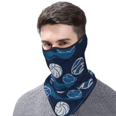 FHEDVBN blue Volleyball Ski Mask UPF 50+ Balaclava - Windproof Face Cover for Men Women Cooling Summer Half Face Mask Scarf Sun UV Protection Neck Gaiter for Outdoor Activities