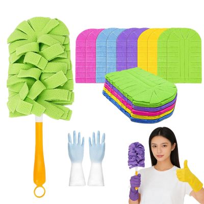 360 Electrostatic Duster Refills The Sustainable Choice for a Dust-Free Home, Duster Refills Reusable with Duster Handles, Washable Duster Refills for Cleaning, Office, Ceiling Fan (10)