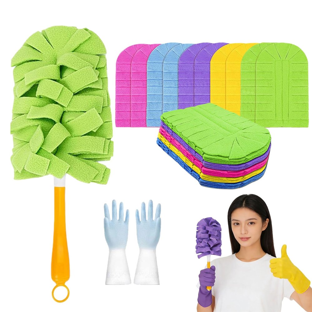 360 Electrostatic Duster Refills The Sustainable Choice for a Dust-Free Home, Duster Refills Reusable with Duster Handles, Washable Duster Refills for Cleaning, Office, Ceiling Fan (10)