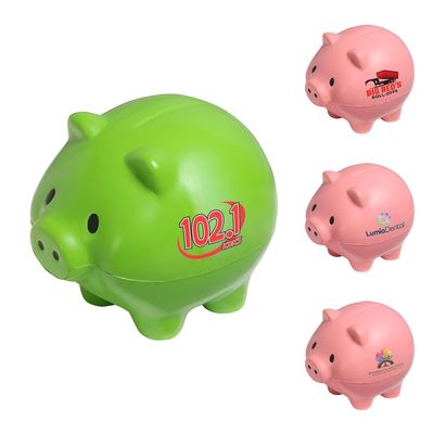 Grozon Custom Logo Pig PU Foam Stress Relief Ball for Adults, Office Stress Management Ball, Bulk Corporate Wellness Item for Workplace Use (100)