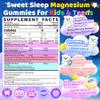 Kids Sleep Gummies NO Melatonin - Magnesium Glycinate Gummies + Saffron, GABA, Berry & Nut Superfood, Sugar Free Nighttime Sleep Aid & Calm for Kids 4+ Teens, Relaxation, Brain & Muscle, 2Pack view 2