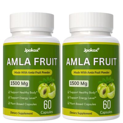 Jpokox Amla Fruit | Amla Fruit Capsules | 1500mg Capsules | Supplement for Men & Women | (Pack 2)