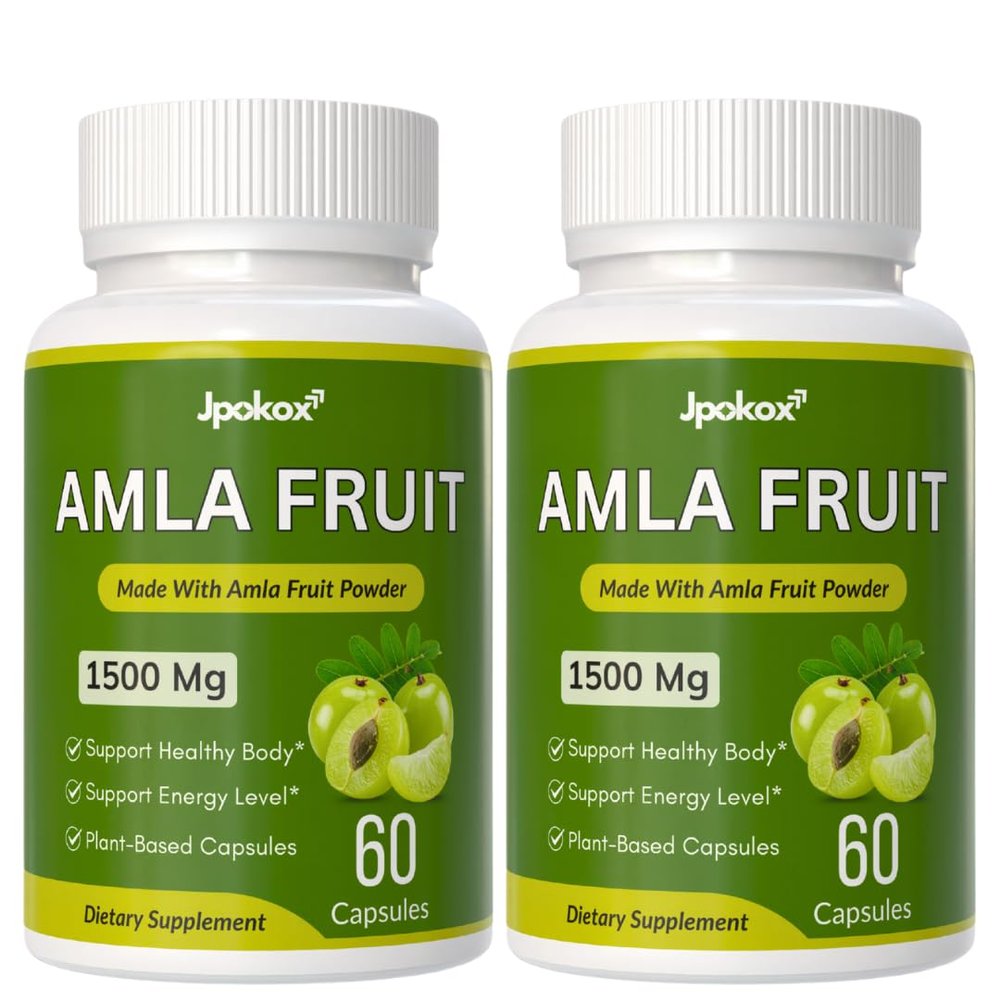 Jpokox Amla Fruit | Amla Fruit Capsules | 1500mg Capsules | Supplement for Men & Women | (Pack 2)