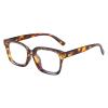 3 Pack Tortoiseshell Reading Glasses, Blue Light Blocking Oversized Square Reading Glasses for Women (Amber,+1.5) view 1