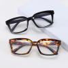 3 Pack Tortoiseshell Reading Glasses, Blue Light Blocking Oversized Square Reading Glasses for Women (Amber,+1.5) view 2