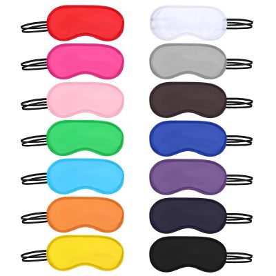 14 Pcs Multicolor Blindfolds for Games Eye Mask Sleep Sleeping Mask Travel Sleep Masks Team Building Games Party with Nose Pad and Adjustable Strap for Women Men Kids Unisex 14 Colors