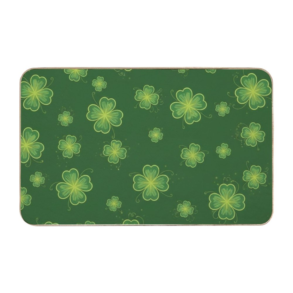 dcetiAAm Flannel Front Door Mat 24 16 Inch, St. Patrick's Romantic Sweet No Slip Shower Rug Water Absorbing Bathroom Decorations Bathroom Rugs Non Slip Washable Outdoor Door Mats for Outside Entry