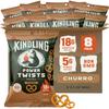 Kindling Protein Pretzels - Churro | Protein-Packed Snack Size Bags | Kosher | 20g Protein Per Bag | No Artificial Flavors, Soy-Free | Lunches, Office Snacks, & On-the-Go | 8-Count (2.5oz Bags) view 1