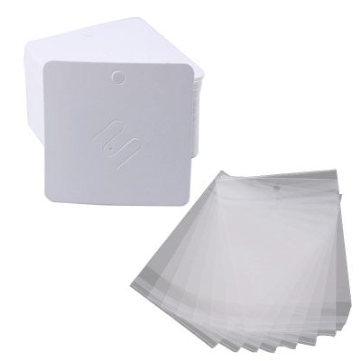 100Pcs/lot Small Aquare Blank-Tag Brown Paper Gift-Tags Large Merchandise Price-Label Art Craft Wrapping Pin Gift Packaging Marketing Cards Wholesale