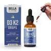 Bella All Natural Vitamin D3 K2 Drops Organic Omega 3 MCT Oil - Evening view 1