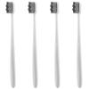 TEHAUX Soft Bristle Toothbrush 4pcs Extra Soft Bristles for Adults Small Travel Manual Toothbrushes and White Wave Handle for Gentle Gum Care view 1