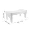 ERINGOGO Bathroom Step Stool for Adults with Non-Slip Base, Plastic Squatting Stool for Healthy Posture and Toilet Support, White Bathroom Footrest for Home Use view 2