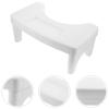 ERINGOGO Bathroom Step Stool for Adults with Non-Slip Base, Plastic Squatting Stool for Healthy Posture and Toilet Support, White Bathroom Footrest for Home Use view 3