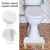 ERINGOGO Bathroom Step Stool for Adults with Non-Slip Base, Plastic Squatting Stool for Healthy Posture and Toilet Support, White Bathroom Footrest for Home Use view 4