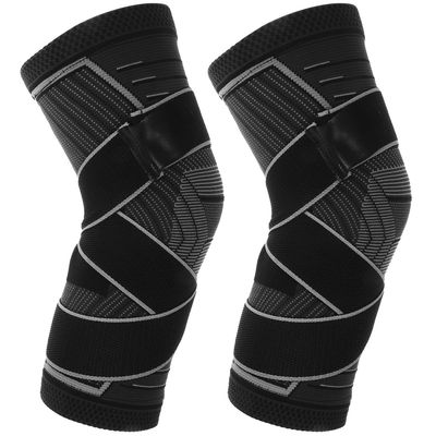NULYLU Elastic Knee Support Brace with Adjustable Straps, Breathable Compression Sleeve for Men and Women, Professional Knee Wrap for Running, Basketball, Meniscus Tear, and Joint