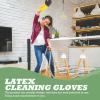 ORFOFE Latex Sponge Cleaning Gloves 2pcs, Reusable Kitchen Dishwashing Gloves with Sponge Texture, Household Cleaning Tool for Dishwashing and Home Use view 3