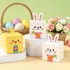 24 Pcs Easter Candy Gift Boxes Cute Rabbit Chicken Square Paper Candy Treat Box for Spring Easter Party Supplies view 3