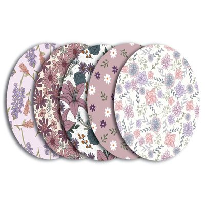 Glucomart Adhesive Patches for Freestyle Libre 3, Lingo, Instinct, Dexcom G7 & Stelo (5 Count) Strong CGM Patches, Waterproof & Sweatproof, 15-Day+ Hypoallergenic Overpatch (Lavender Floral)