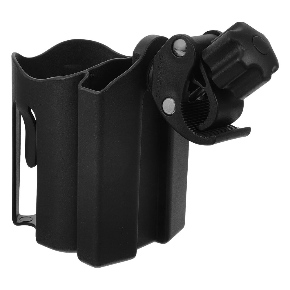 PENIKOKO Wheelchair Cup Holder with Detachable Phone Mount for Walker and Stroller, Black 2-in-1 Outdoor Bike Bottle Holder for Seniors and Mobility Aids