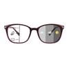 1Pair VisionGlobal Portable Progressive Multifocal Glasses, Photochromic Gray Sunglasses for Unisex Red,+0.75/+3.25Magnification view 1