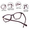 1Pair VisionGlobal Portable Progressive Multifocal Glasses, Photochromic Gray Sunglasses for Unisex Red,+0.75/+3.25Magnification view 2
