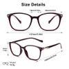 1Pair VisionGlobal Portable Progressive Multifocal Glasses, Photochromic Gray Sunglasses for Unisex Red,+0.75/+3.25Magnification view 3