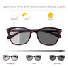 1Pair VisionGlobal Portable Progressive Multifocal Glasses, Photochromic Gray Sunglasses for Unisex Red,+0.75/+3.25Magnification view 4