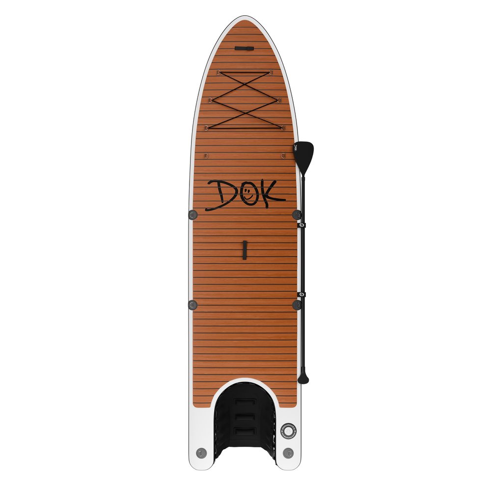 DOK Inflatable Paddle Board for Dogs: Paddle-DOK with Safe & Easy Water Access Creates Dog Friendly Paddle Board | Non-Slip EVA Foam | Military Grade & High Visibility