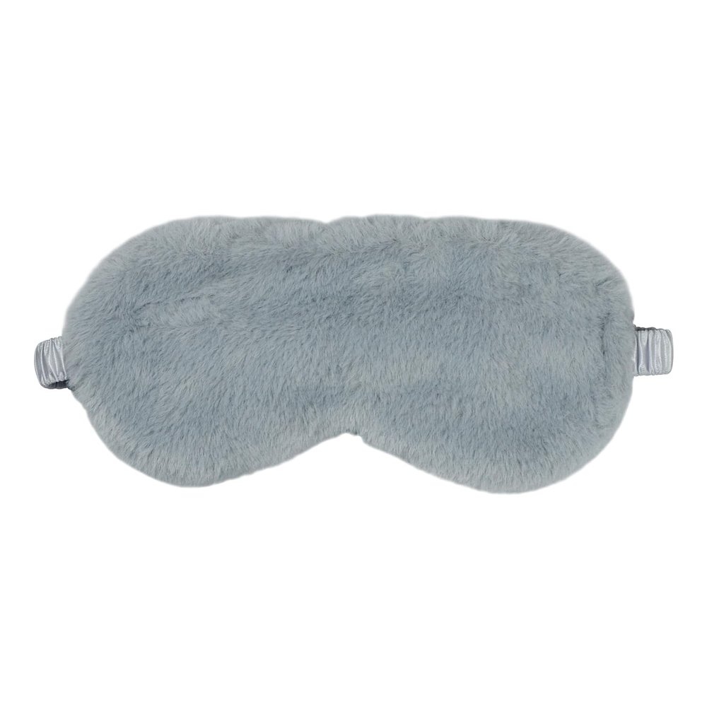 1 Pack Soft Plush Sleep Mask, Sleeping Blindfold, Comfortable Eye Cover for Women, Men, Girls, Travel (Grey)