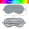1 Pack Soft Plush Sleep Mask, Sleeping Blindfold, Comfortable Eye Cover for Women, Men, Girls, Travel (Grey) view 2