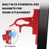 VELAUN Magnetic Cigar Holder, Golf Cart Accessory with Cigar Cutter, Powerful Magnetic Grip for Golf Cart, Adjustable Aluminum Alloy Cigar Holders for Golf Lover, Red, 30-60 Rings view 2
