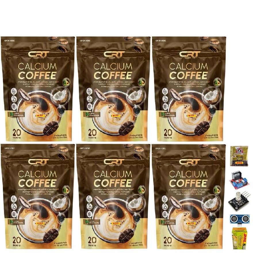 200g (20 Sachets) Roasted Snack Delicious Mellow Intense 15in1 Vegan Arabica CRTCharitaCoffee Instant Coffee Mix Healthy Set 6 By Beautygoodshop [Get Free For You Beauty Gifts]