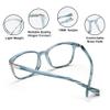 1Pair VisionGlobal Portable Progressive Multifocal Glasses, Photochromic Gray Sunglasses for Unisex Slate Blue,+0.00/+1.25Magnification view 2