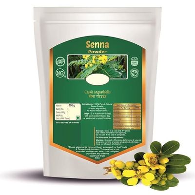 MA Senna Leaves Powder - Sonamukhi Leaves - Sanay Leaves - Sana Makki - Senna Leaf - Sanay Patti Powder - 100g, 3.53 Ounce