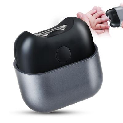 Electric Nail Clipper, 2-Speed Rechargeable Automatic Trimmer for Seniors & Babies with LED Light, Safe for Thick & Fragile Nails, Includes Nail Catcher & Storage Box