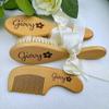 3Pcs, Personalized Baby Hair Brush Comb Set, Engraved Name Wood Hair Brush, Baby Shower Gift, New Mom Gift, Newborn Keepsake(Style B) view 1