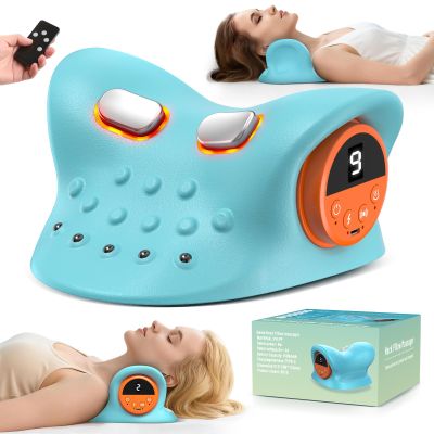 altoance Neck Massager 2026,4-in-1 Neck & Shoulder Massager with Multi-Directional Stretch, Heating & Vibration, 360 Remote Control Ergonomic for Home, Office,Car Travel
